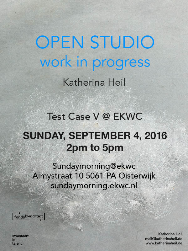 katherina heil ©katherinaheil invitation open studio ekwc european ceramic work center sundaymorning@ekwc test case 